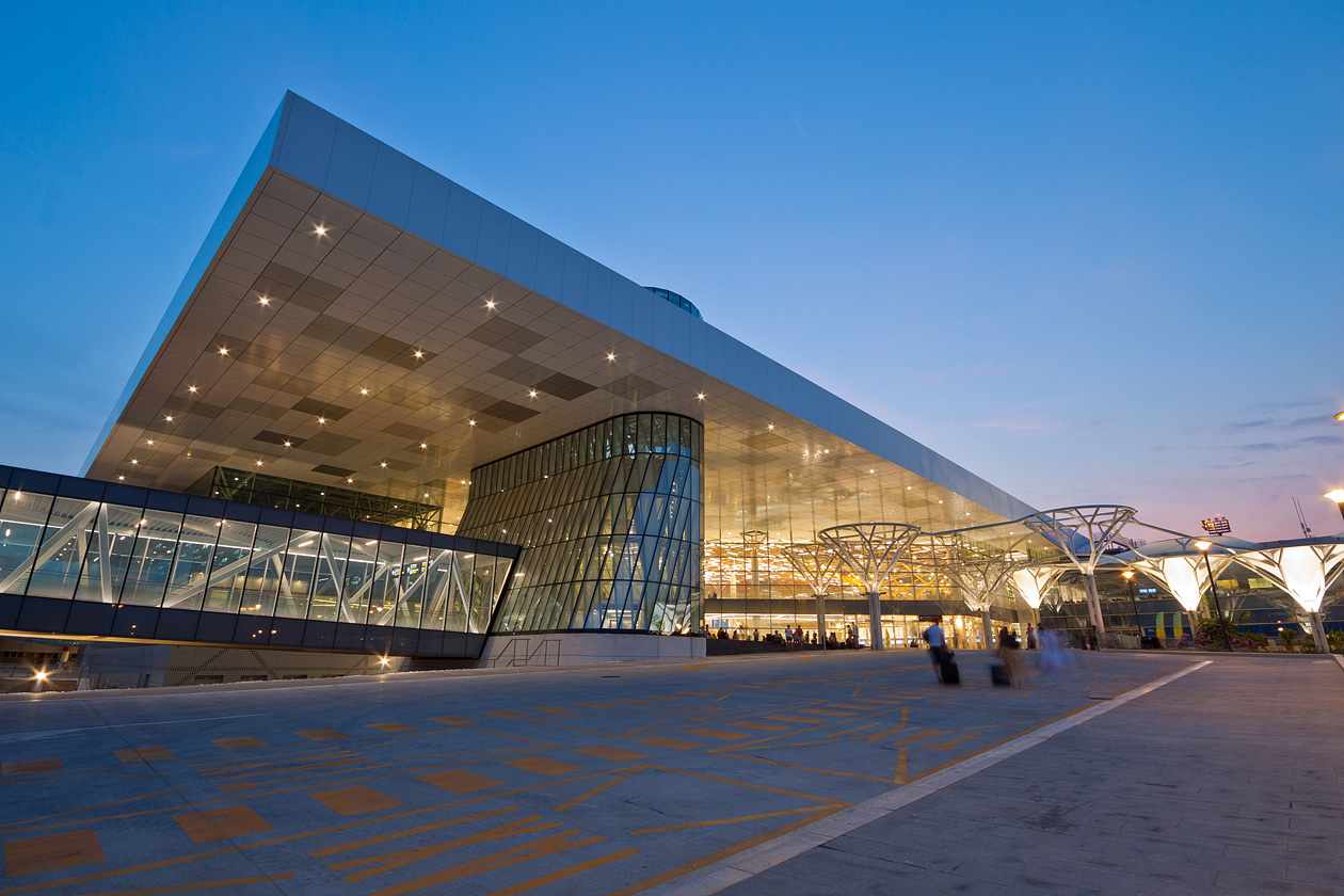 Split Airport Arrivals exit